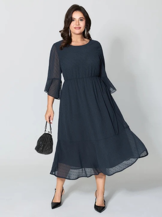 BloomChic Dresses & Skirts - BloomChic Navy Blue Sparkle Chiffon Wens Formal Dress